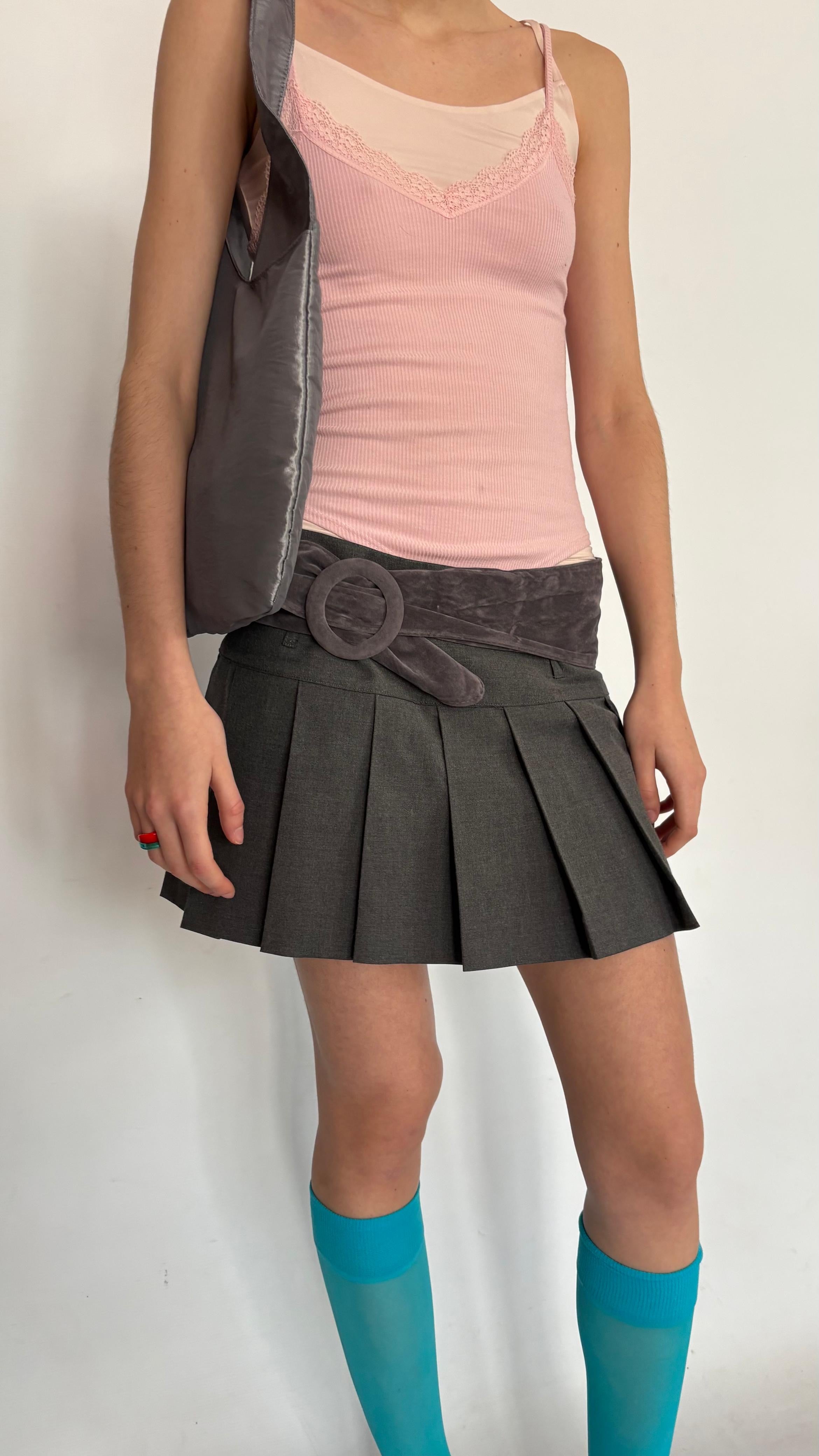 Cinturón Durazno Gris