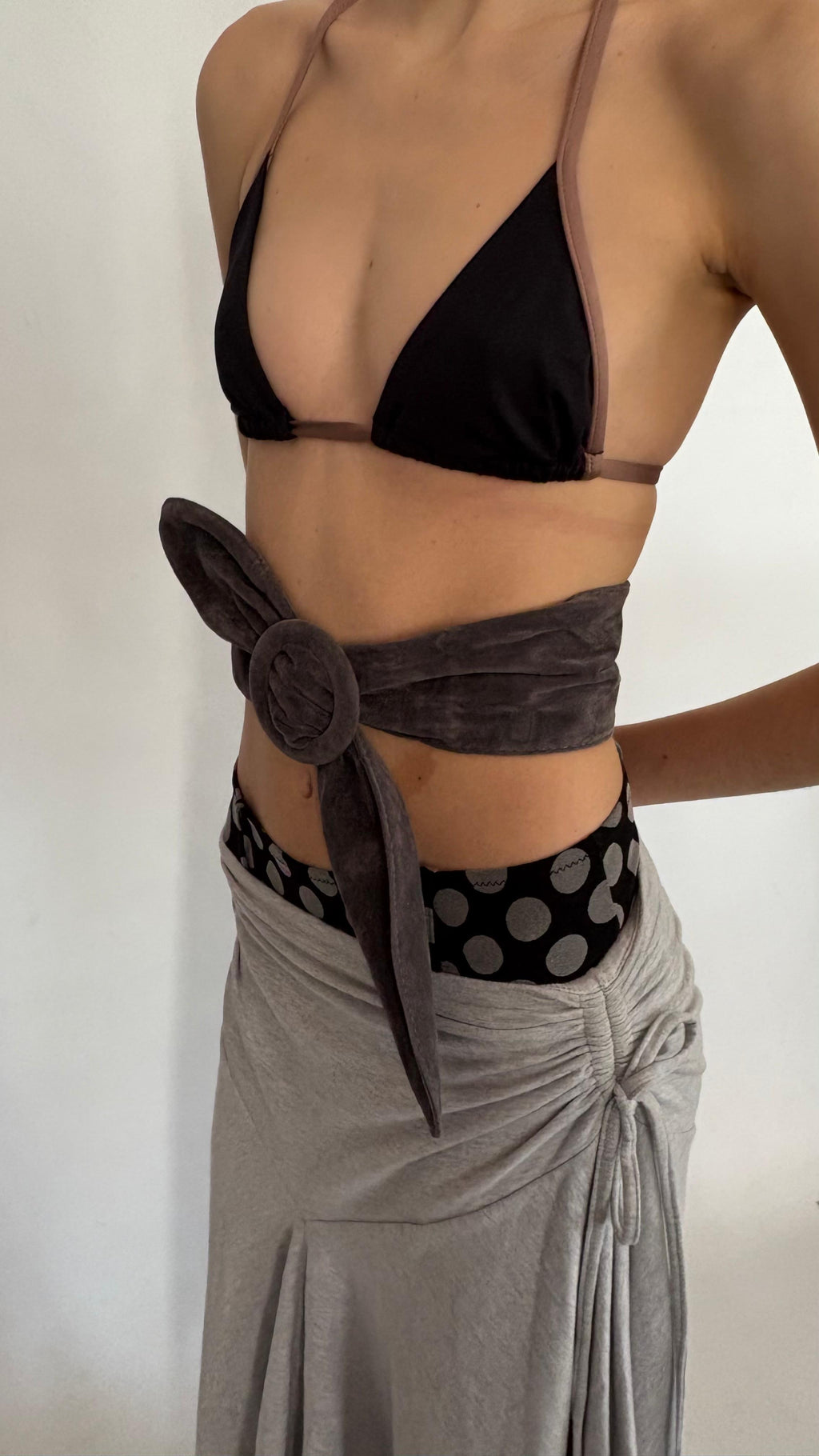 Cinturón Durazno Gris