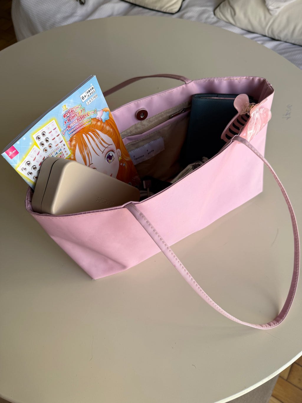 Cartera Fina Grande Rosa