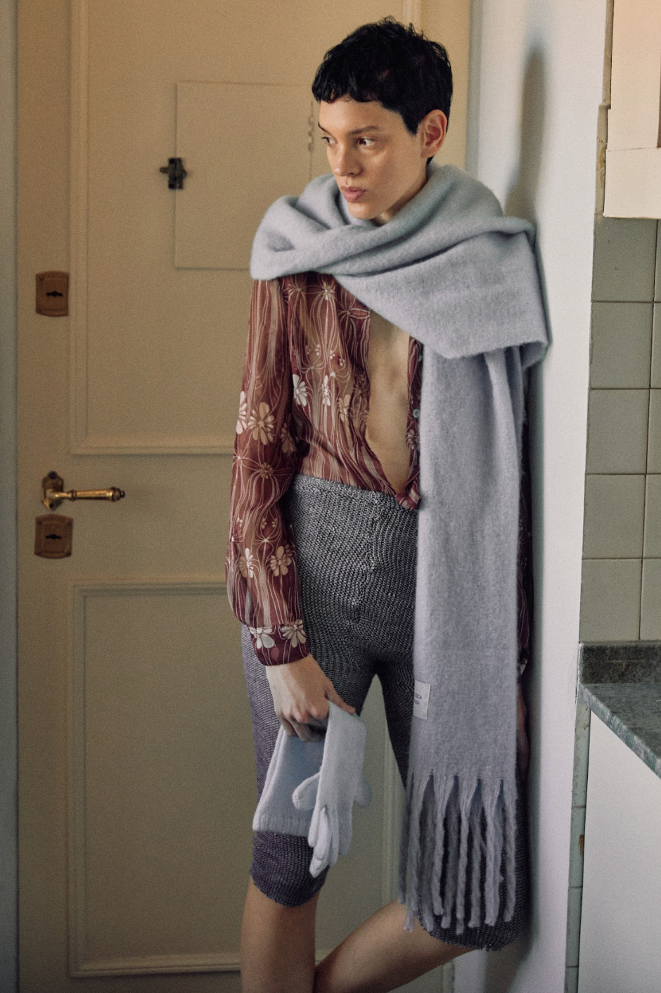 Bufanda Grande Celeste