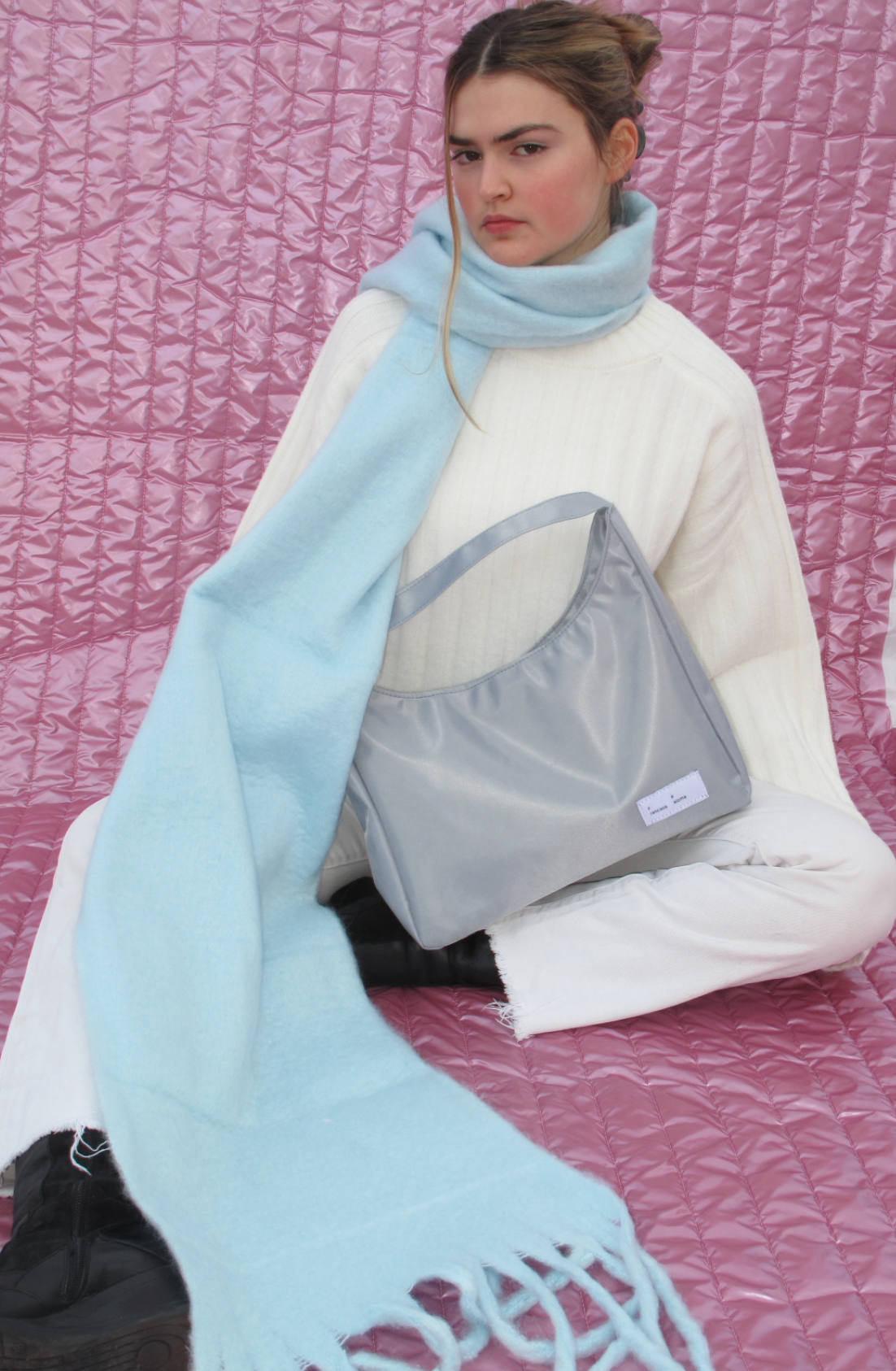 Bufanda Grande Celeste