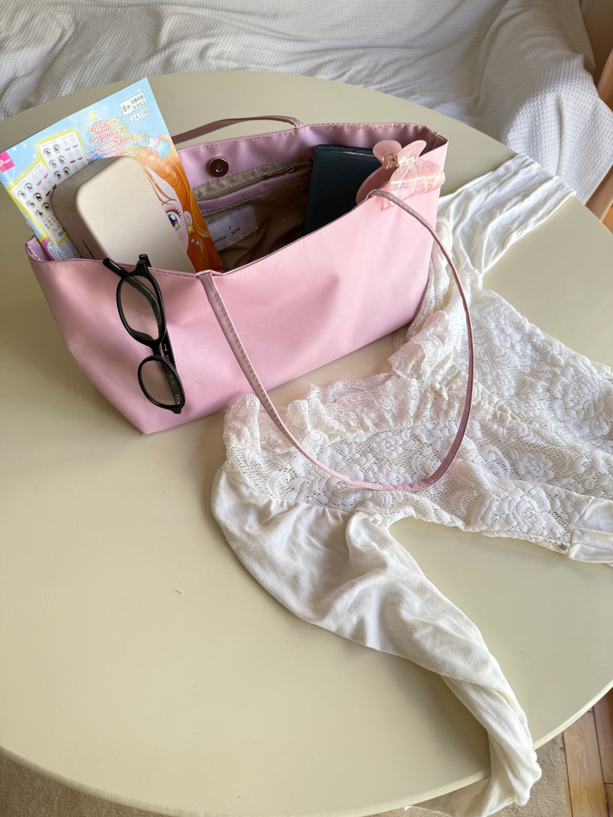 Cartera Fina Grande Rosa