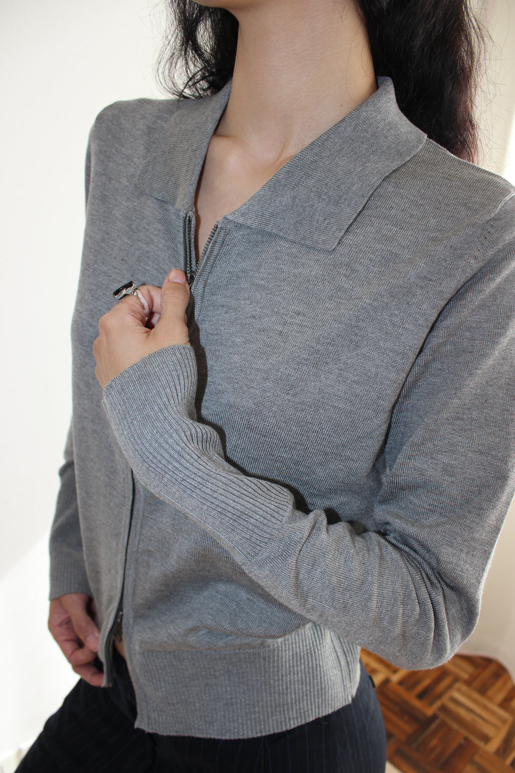 Cardigan Suave Gris