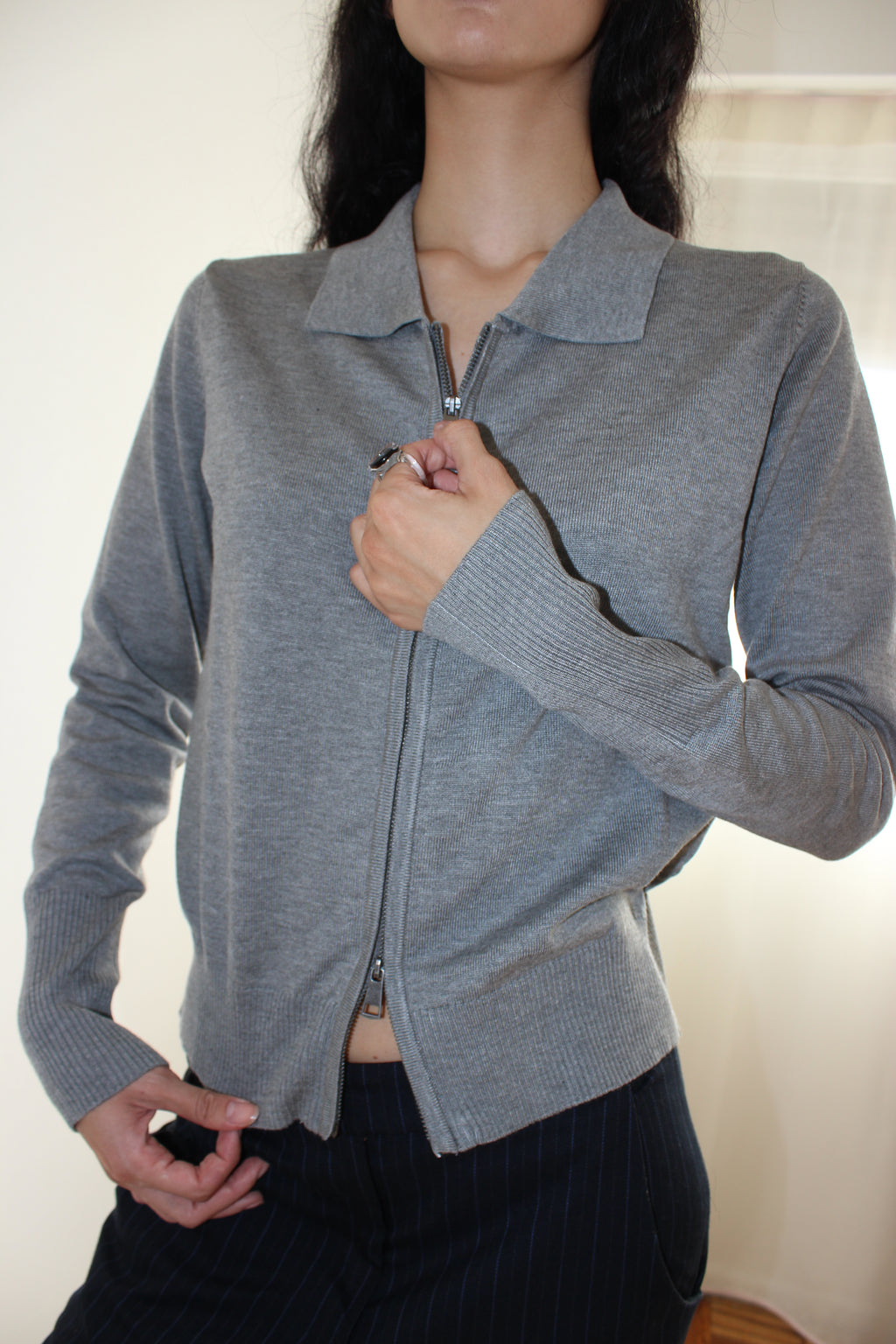 Cardigan Suave Gris