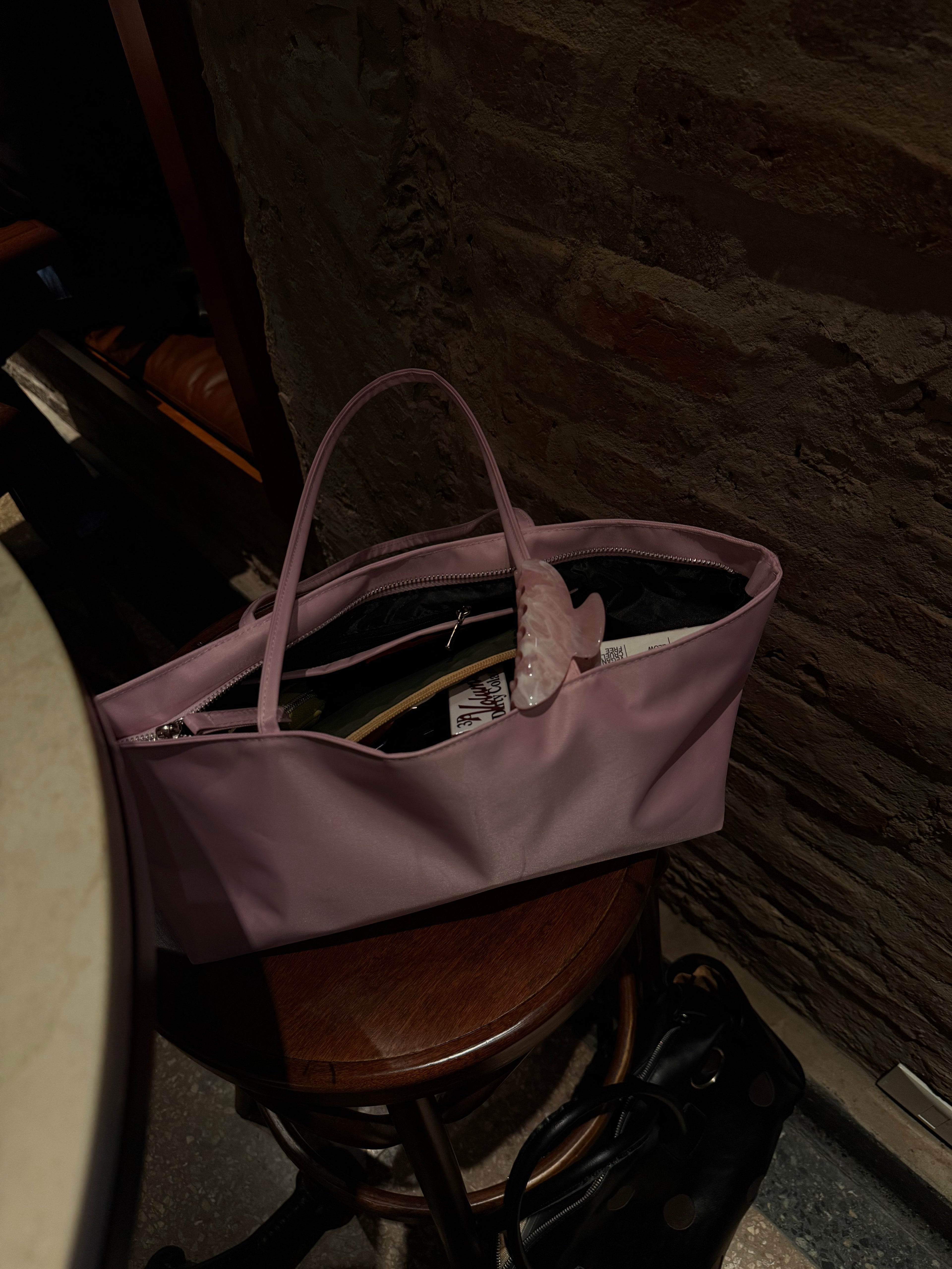 Cartera Fina Grande Rosa