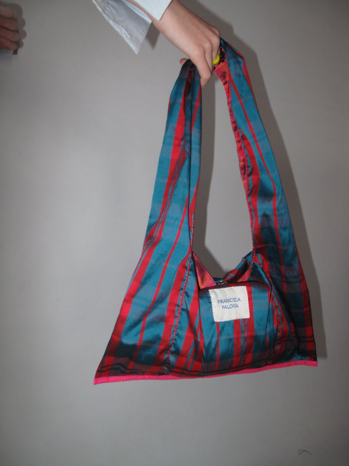 Cartera Combinada Naranja y Turquesa