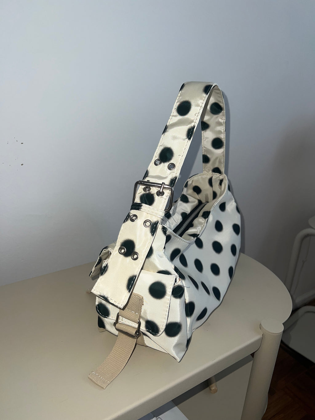 Cartera Britney Lunares Cruda