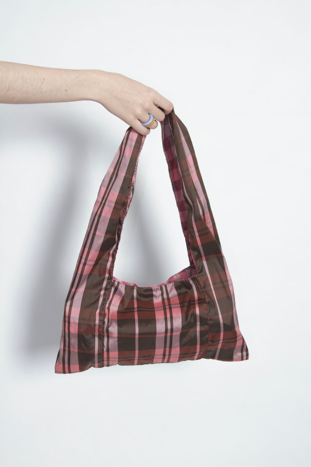 Cartera Combinada Rosa y Marrón