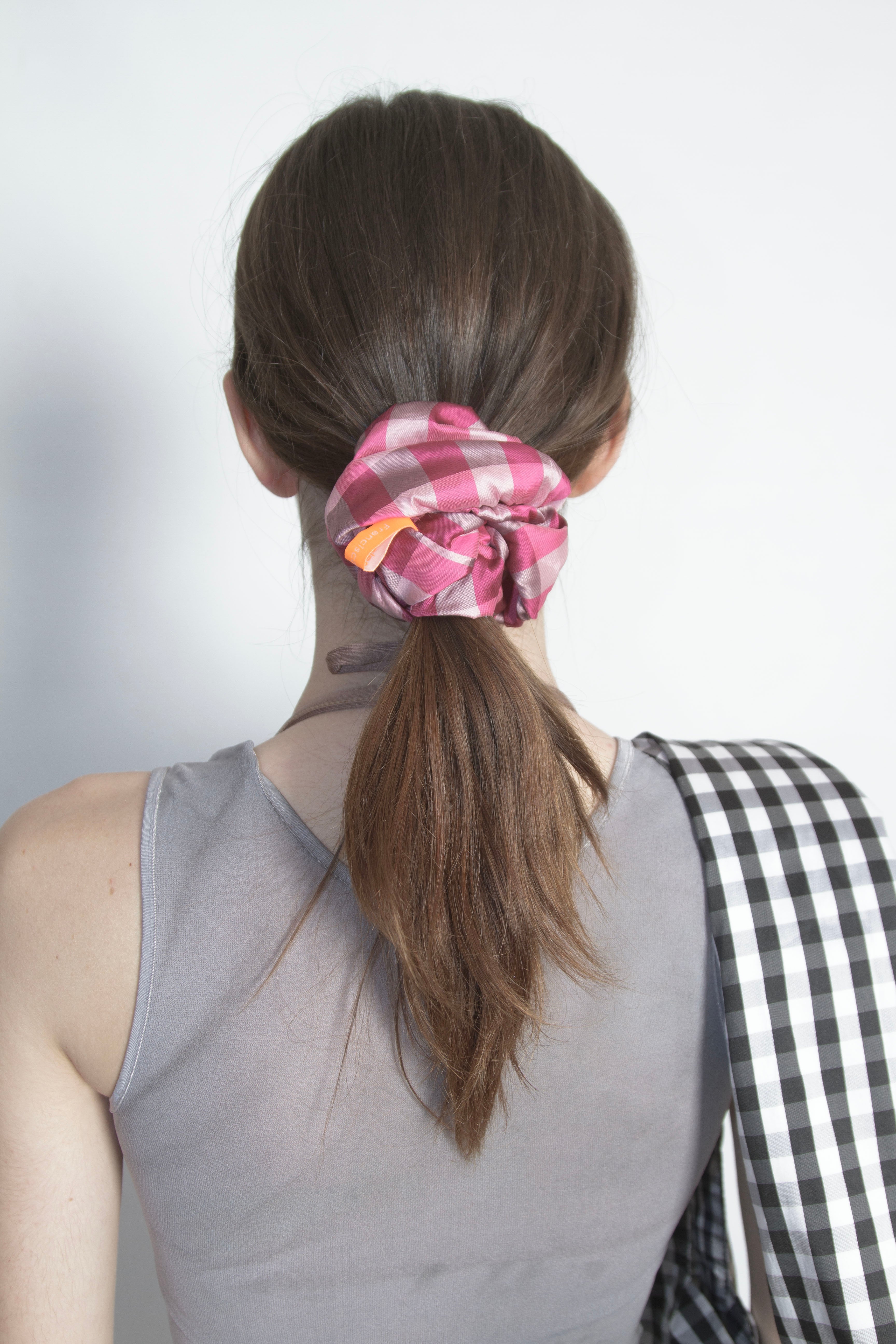 Scrunchie Cuadrille Rosa