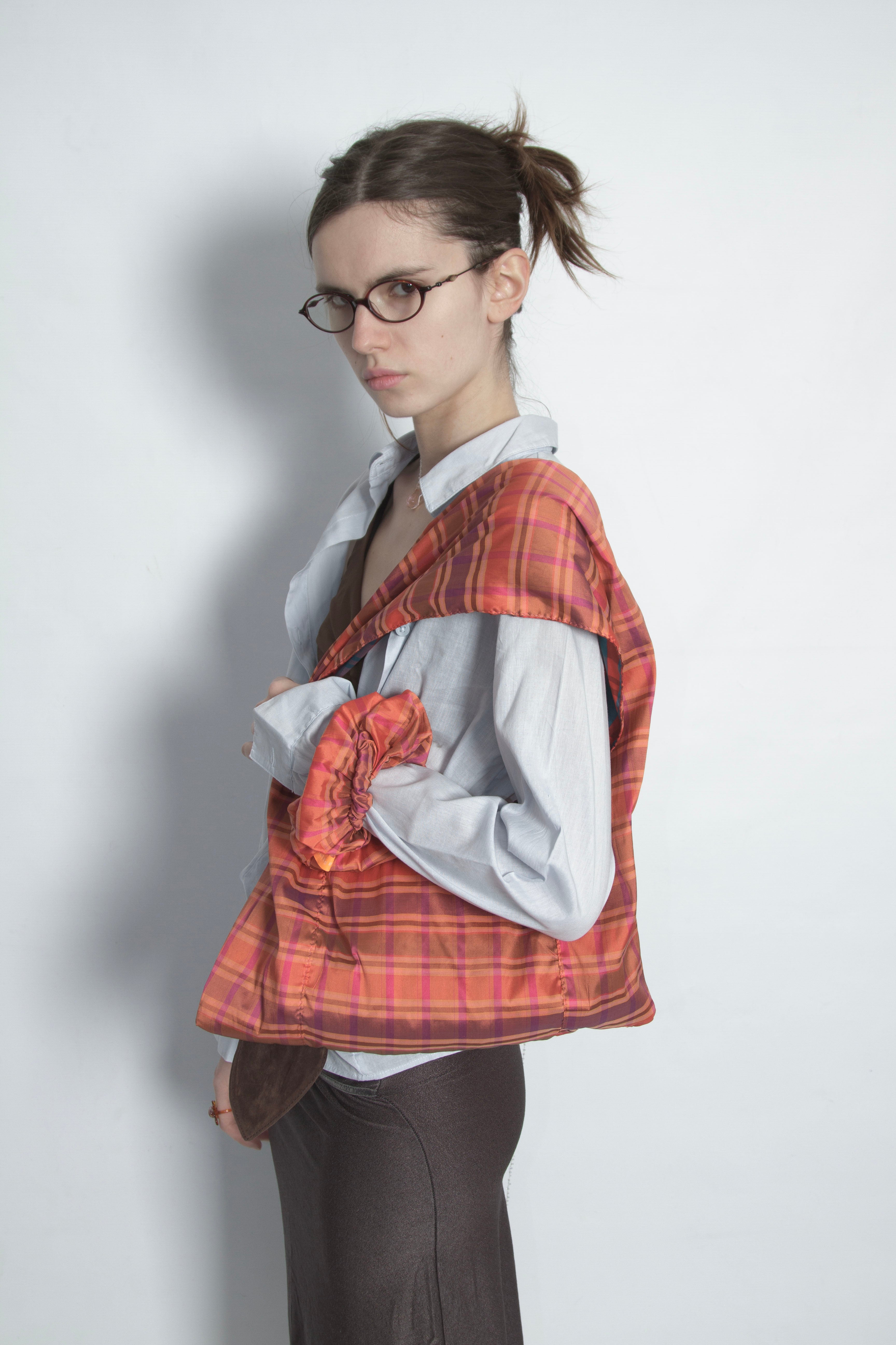 Scrunchie Cuadrille Naranja