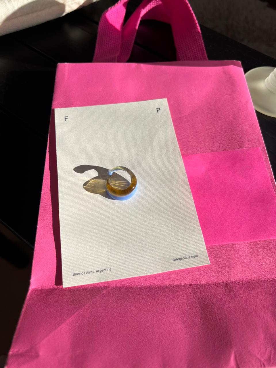 Anillo Caramelo Lila y Ambar