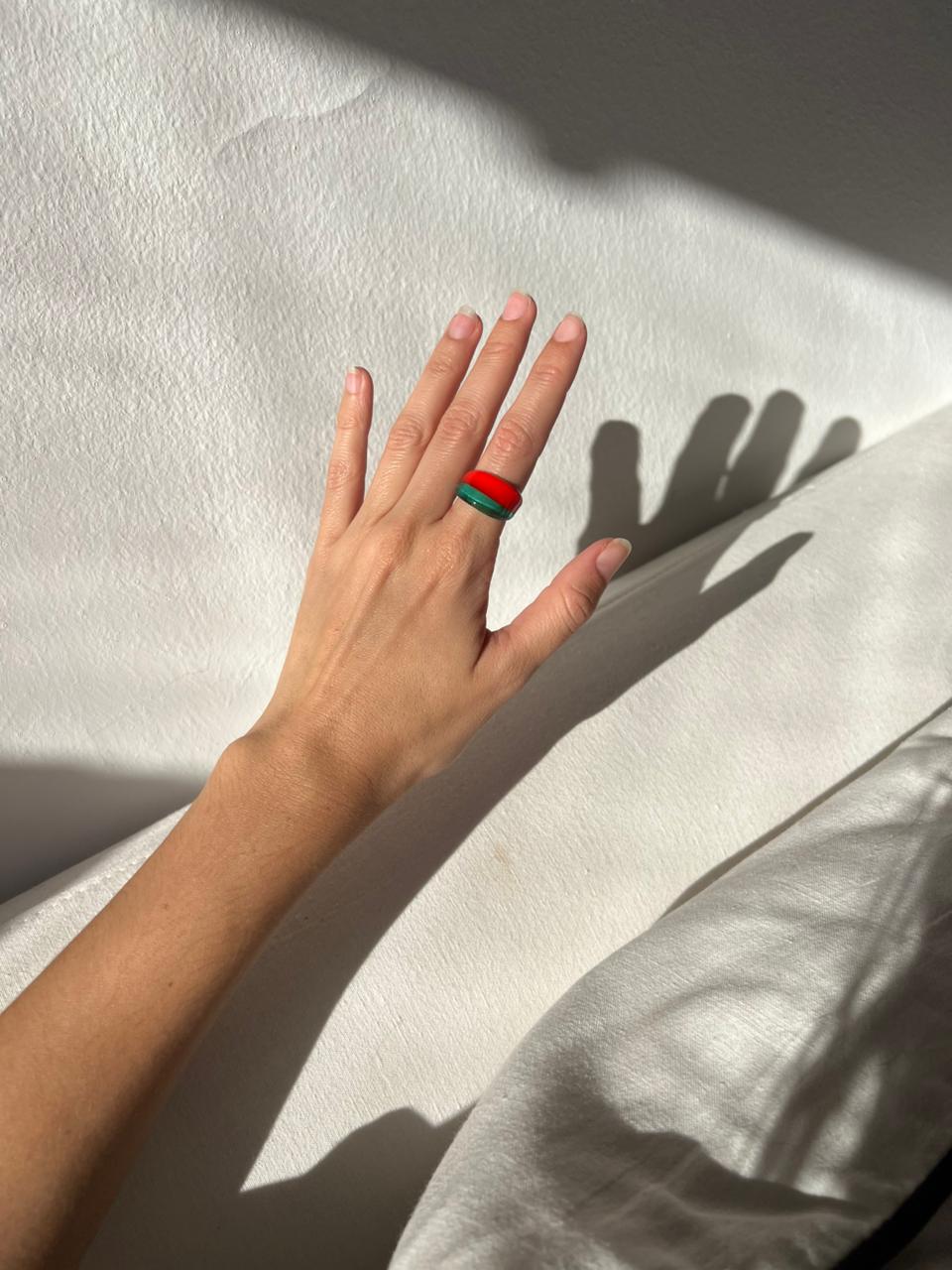 Anillo Caramelo Rojo y Verde