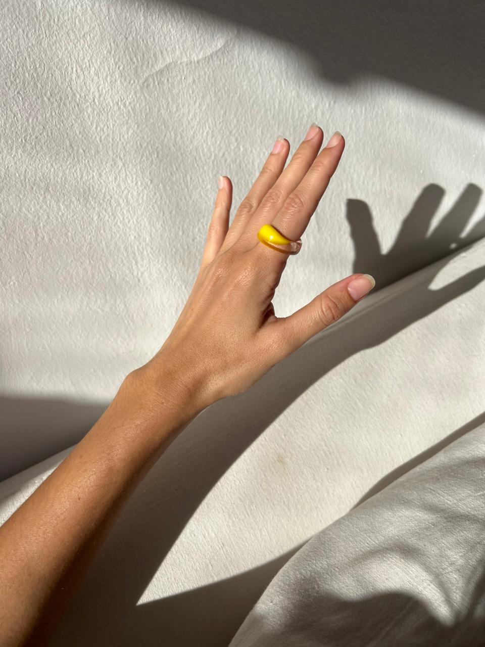 Anillo Caramelo Amarillo y Rosa