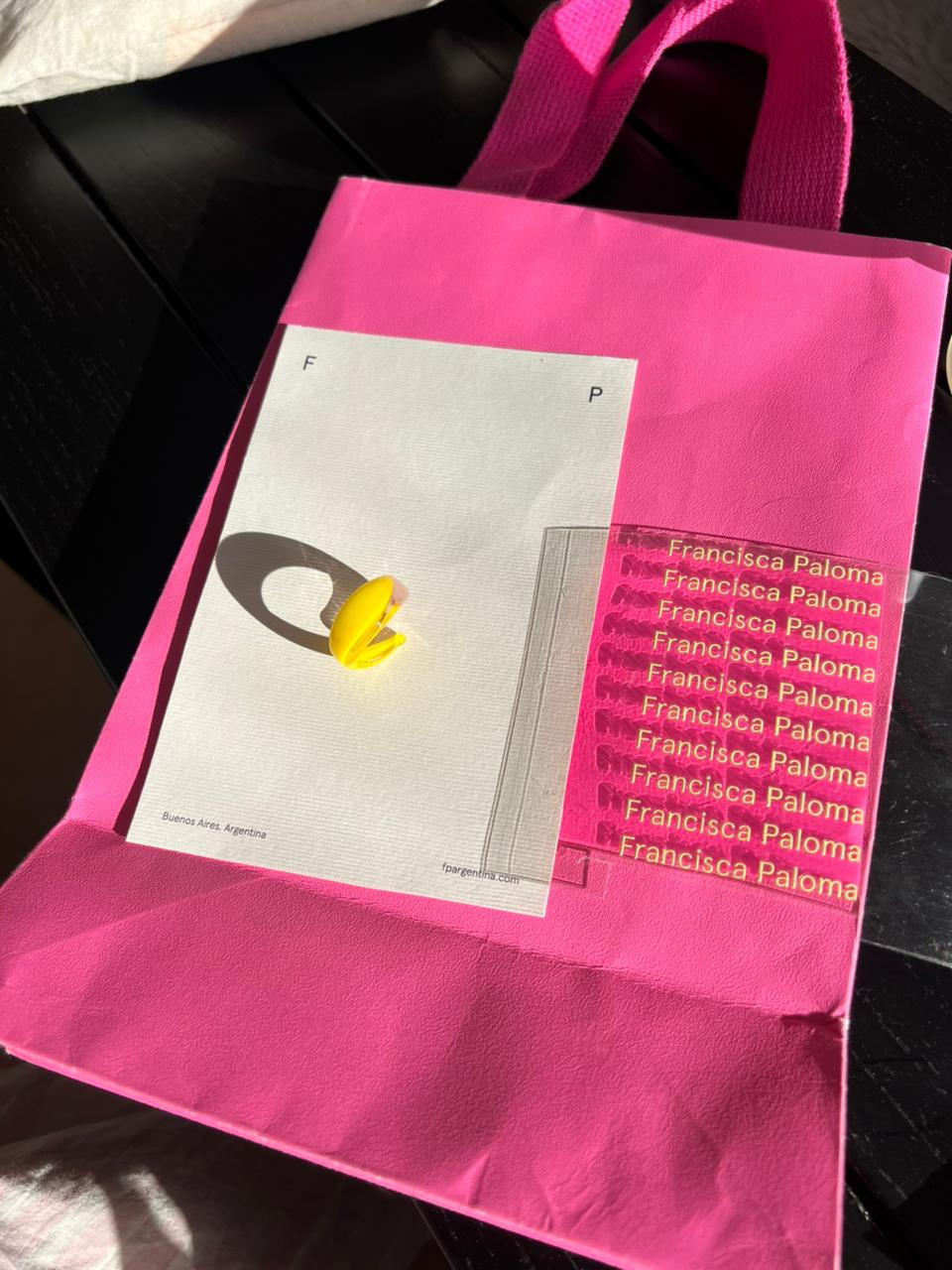 Anillo Caramelo Amarillo y Rosa