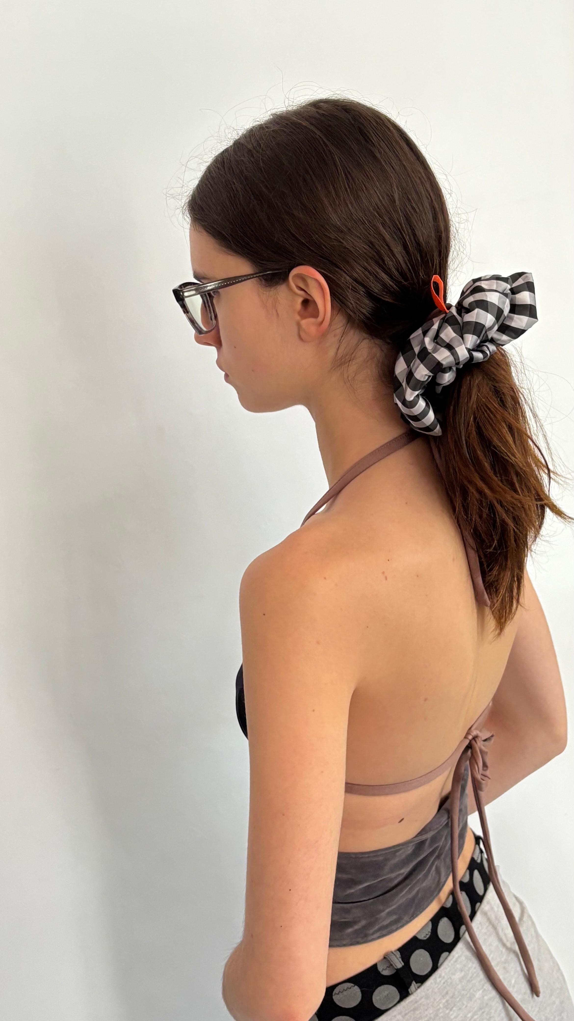 Scrunchie Cuadrille Azul