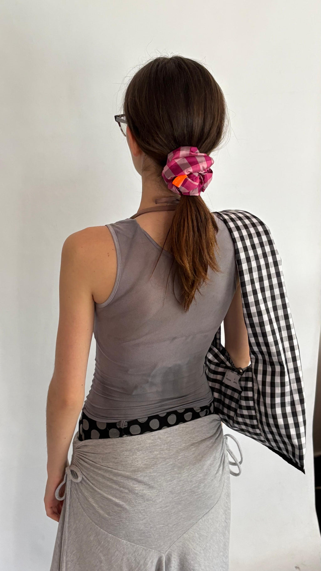 Scrunchie Cuadrille Rosa