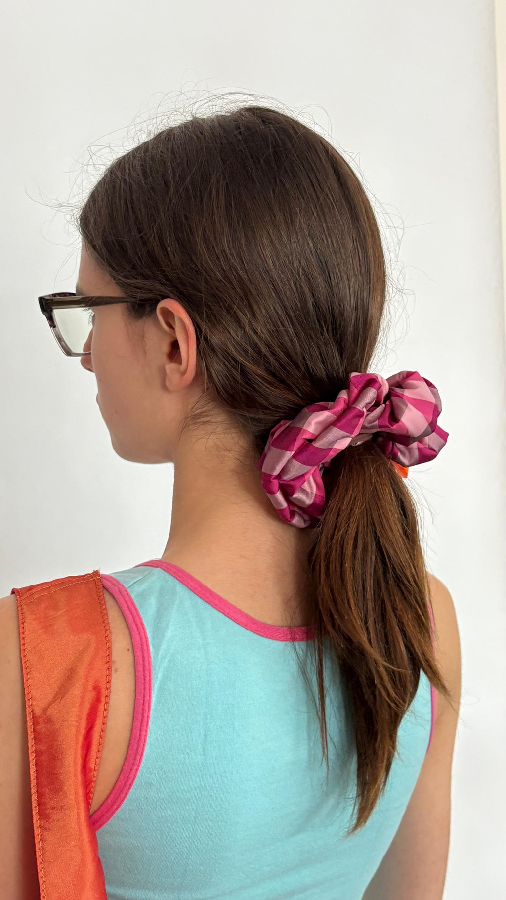 Scrunchie Cuadrille Rosa